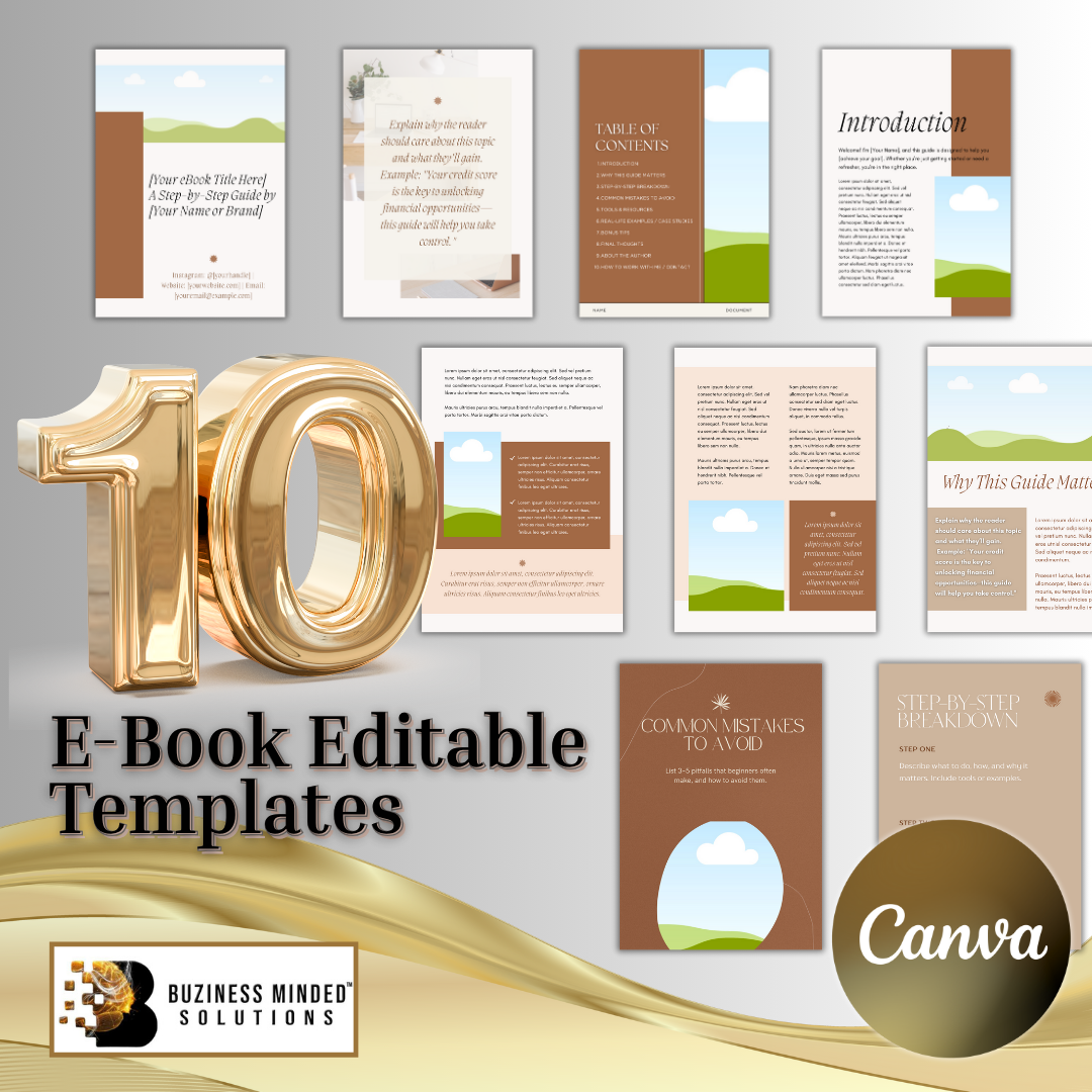 E-Book Template Kit — Create and Launch Your Digital Product with Ease!