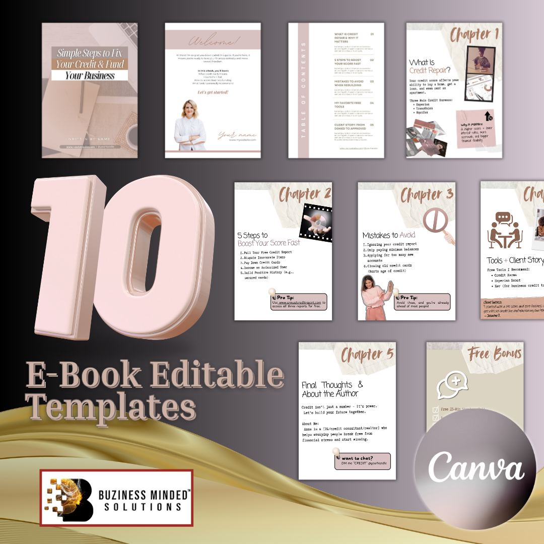 E-Book Template Kit — Create and Launch Your Digital Product with Ease!